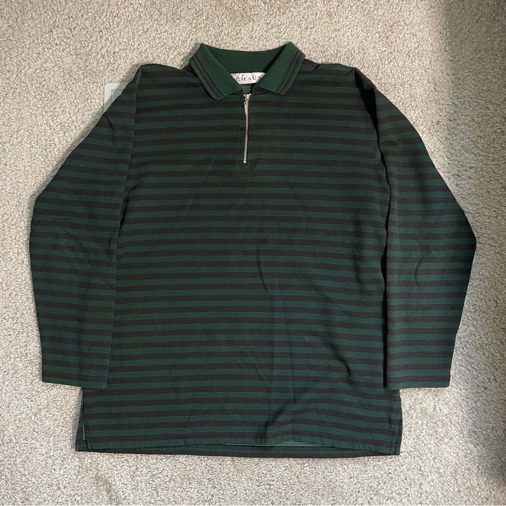 CHAUS SPORT STRIPED QUARTER ZIP
SIZE M